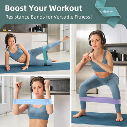 Booty Bands Set, Resistance Bands for Working Out, Exercise Bands for Women and Men Legs and Butt, Stretch Bands for Pilates, Yoga Starter Set