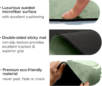 Knsbk Large Round Yoga Mat 4.6'X3.5mm for Exercise Premium Extra Thick, Ultra Comfortable, Non Slip, Meditation Mat