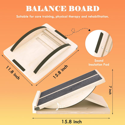 MUCITAGF Professional Slant Board, Adjustable Incline Board and Calf Stretcher, Slant Board for Calf Stretching, Calf Stretch Board