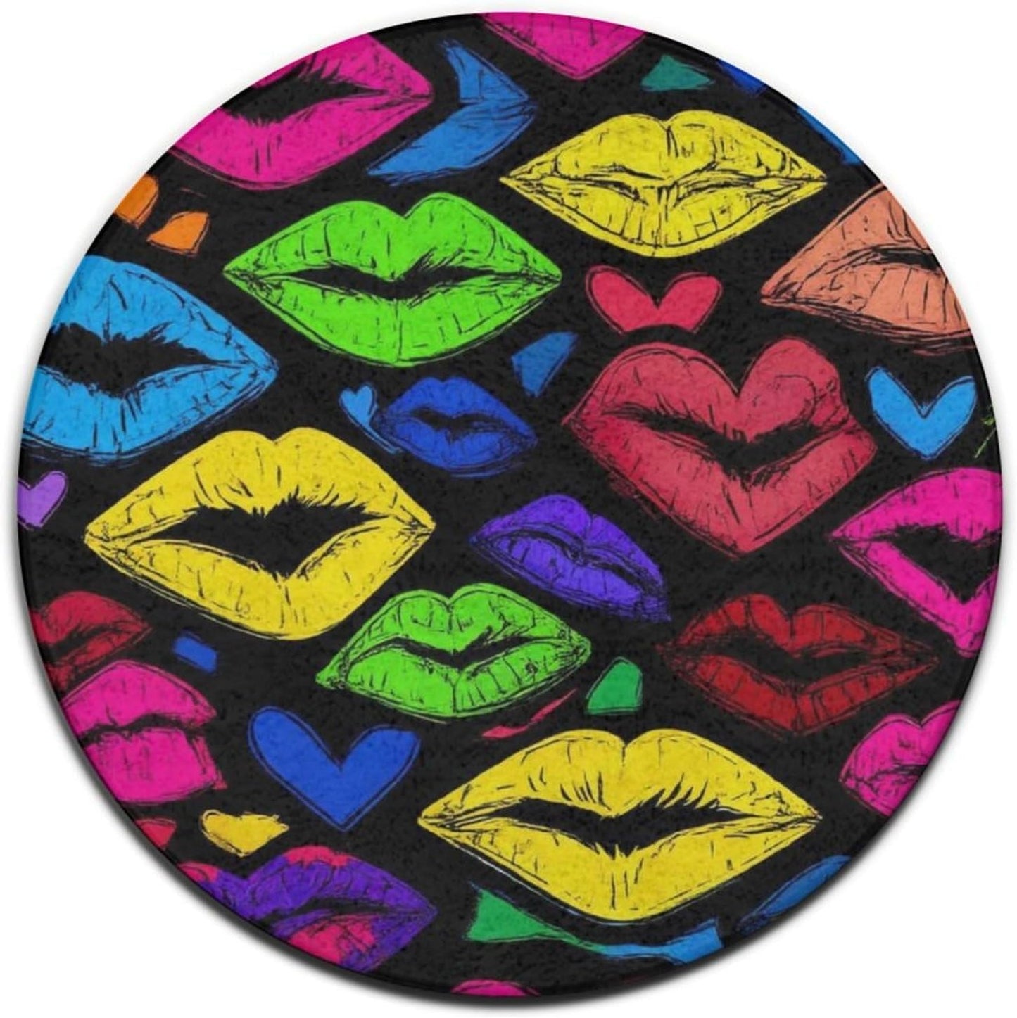 Room Sofa Yoga Soft Round Carpet, Home Decor Non Slip Kitchen Office Circle Rug, Machine Washable Modern Round Area Rug Beach Turtles, 60inch