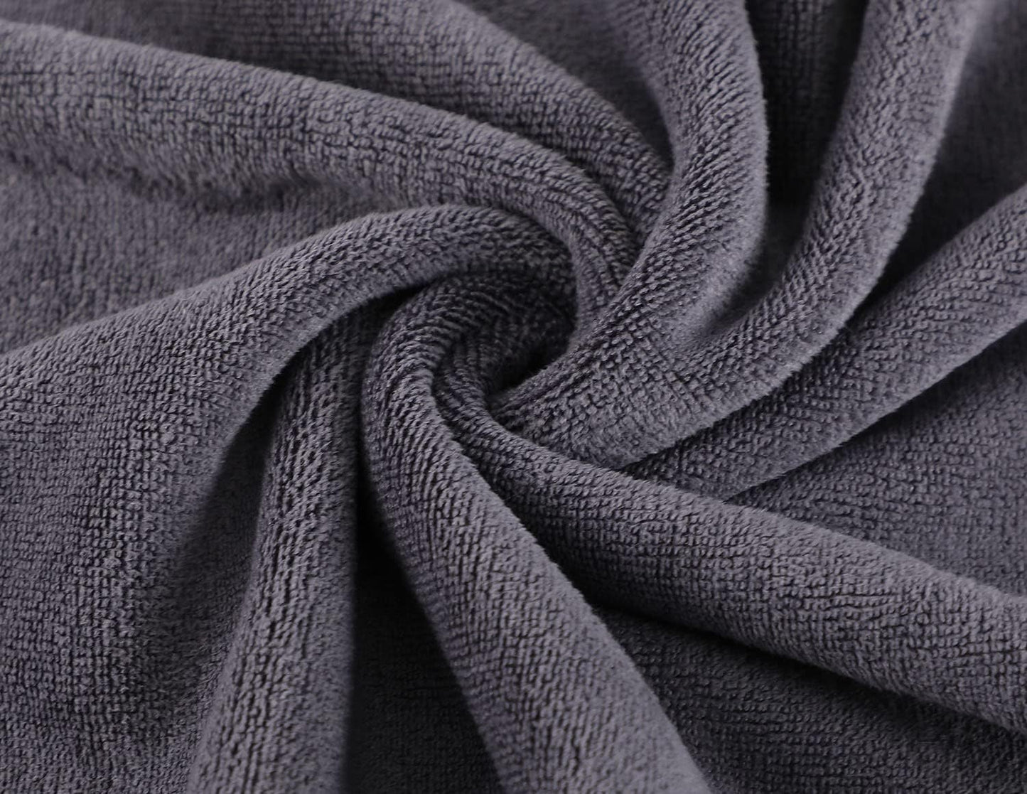 Microfiber Gym Towels Bigger Size Super Soft for Exercise Fitness, Sports, Workout, 380-GSM 15-Inch x 31-Inch Quick-Drying Towels (3 Pack, Grey+Blue+Purple)