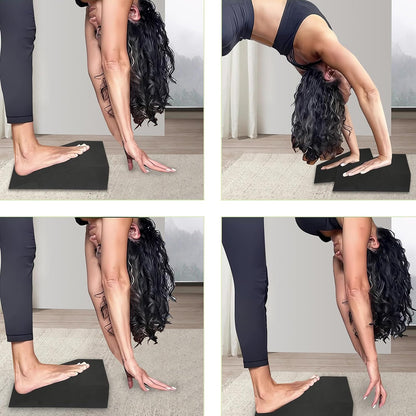 2 Pack Incline Squat Wedge Blocks - Non-Slip Heel Elevated Squat Wedge Boards - Versatile Calf Stretcher Slant Boards Ramp for Yoga, Pilates, Weightlifting, Strength Training & Home Gym Fitness