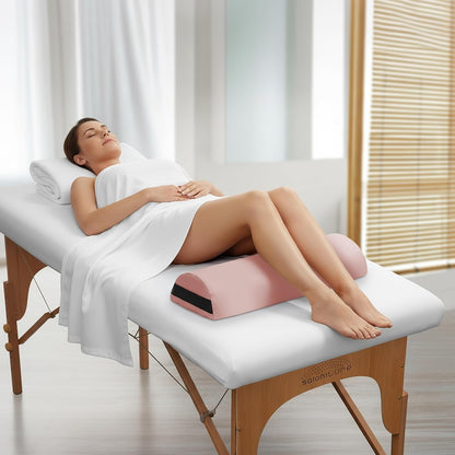 Saloniture Jumbo Half Round Massage Table Bolster Under-Knee Pillow Pad - 26 x 9 x 4.5 Inch - Blue
