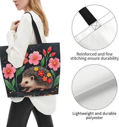 Tote Shoulder Bag Large Durable Reusable Eco-friendly Handbag Lightweight Stylish for Daily Use-19.7x15.7x5.9 Inch - Colors B