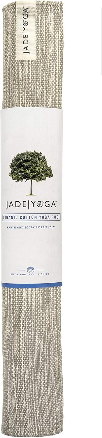 Jade Yoga Organic Cotton Hand Loomed Yoga Mat 72" Indigo