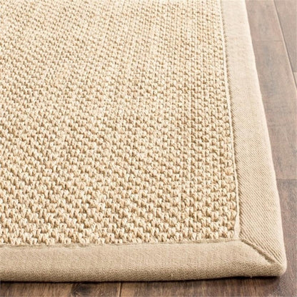 SAFAVIEH Area Rug 11x15 - Natural Fiber Collection - Large - Maize & Linen Color, Sisal, Woven Design with Border (NF141B) - Colors A
