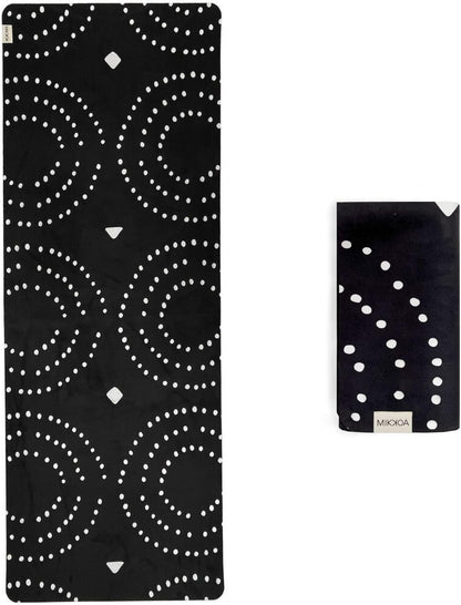 Travel Yoga Mat 1.5mm | Foldable, Lightweight Mat | Use for Travel, Backpacking, Yoga Retreat, Outdoors, Gym, Pilates, Machine Washable, Eco-Friendly
