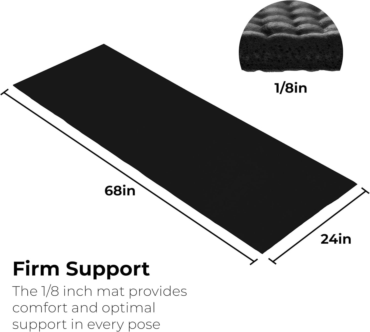 10-Pack Yoga Mat, 68" x 24" Non Slip Exercise Mat, 4mm Thick Gym Mat for Fitness and Stretching, Bulk Non Toxic Yoga Mats for Schools and Studios
