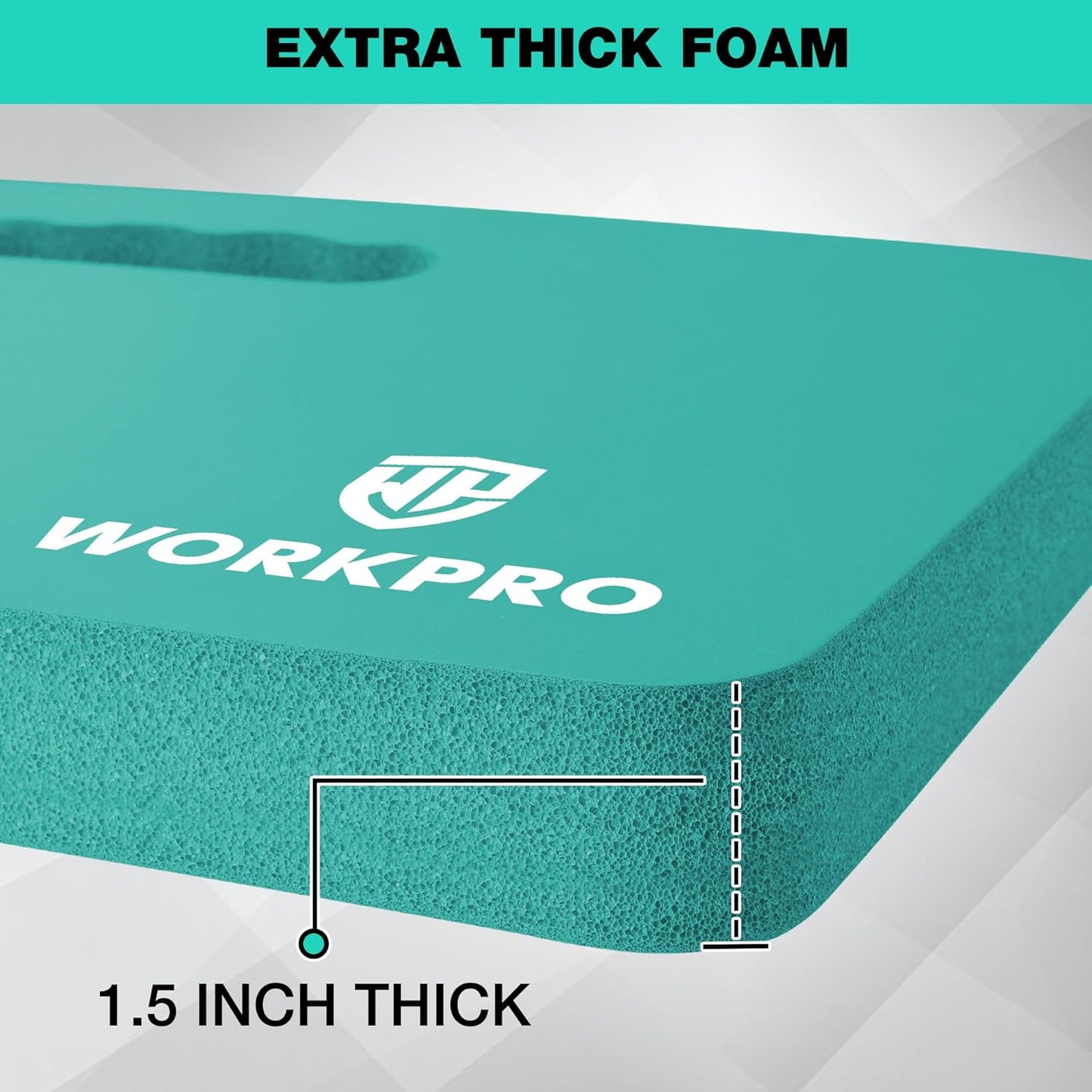 WORKPRO Extra Thick Kneeling Pad, Soft NBR Foam Cushioning for Knee, Large Foam Kneeler Mat for Gardening, Bathing Baby, Exercise, Workout Supplies, 17.5 x 11 x 1.5 in, Black