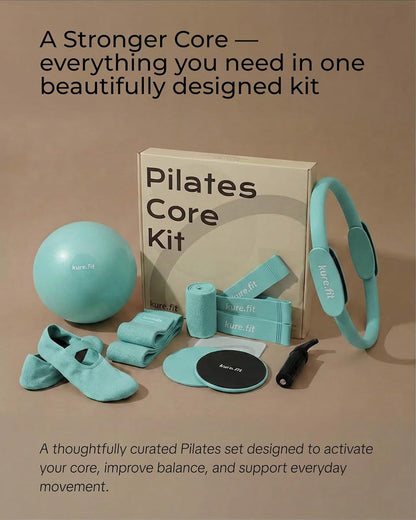 Pilates Kit for Women – Home Pilates Equipment Set with Ring, Ball & Resistance Bands | Pilates Starter Kit with Accessories in Gift Box