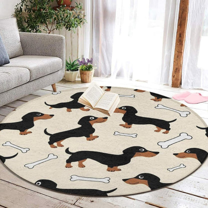 Large Home Decor Mat, Soft Round Yoga Carpet, Non Slip Machine Washable Home Office Circle Rug Gothic Witchy Sun Moon Mushroom Moth