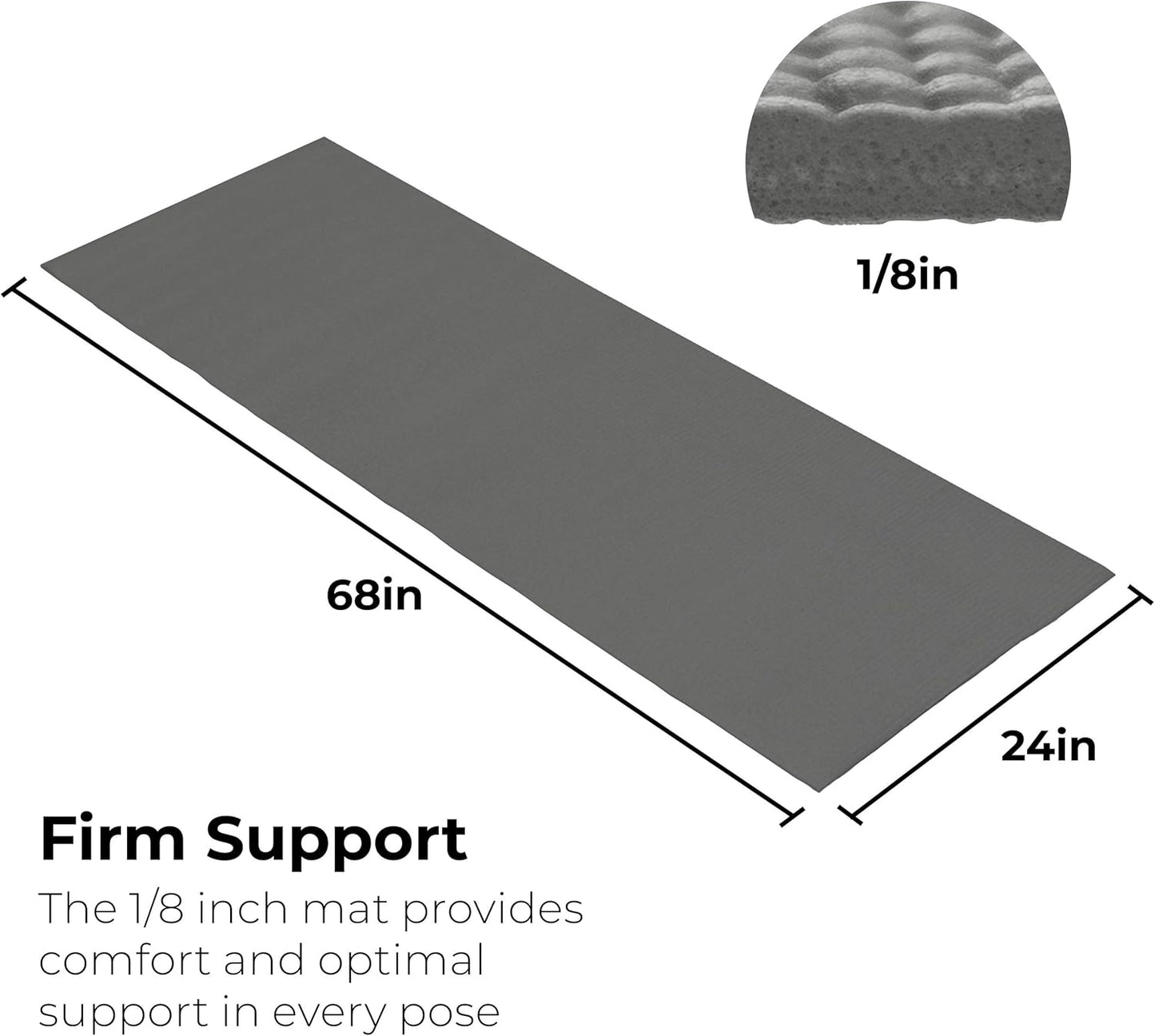 10-Pack Yoga Mat, 68" x 24" Non Slip Exercise Mat, 4mm Thick Gym Mat for Fitness and Stretching, Bulk Non Toxic Yoga Mats for Schools and Studios