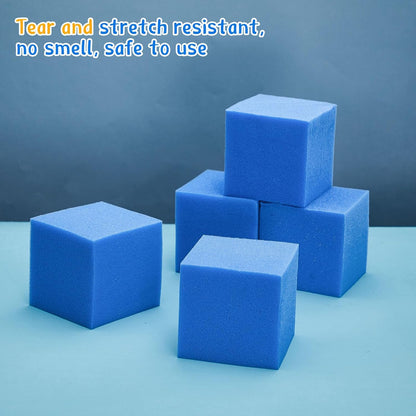 Treela Foam Pit Blocks, Foam Gym Cubes, 4 x 4 x 4 in Protective Trampoline Padding for Gymnastics, Parkour Courses, Trampoline Arenas, BMX