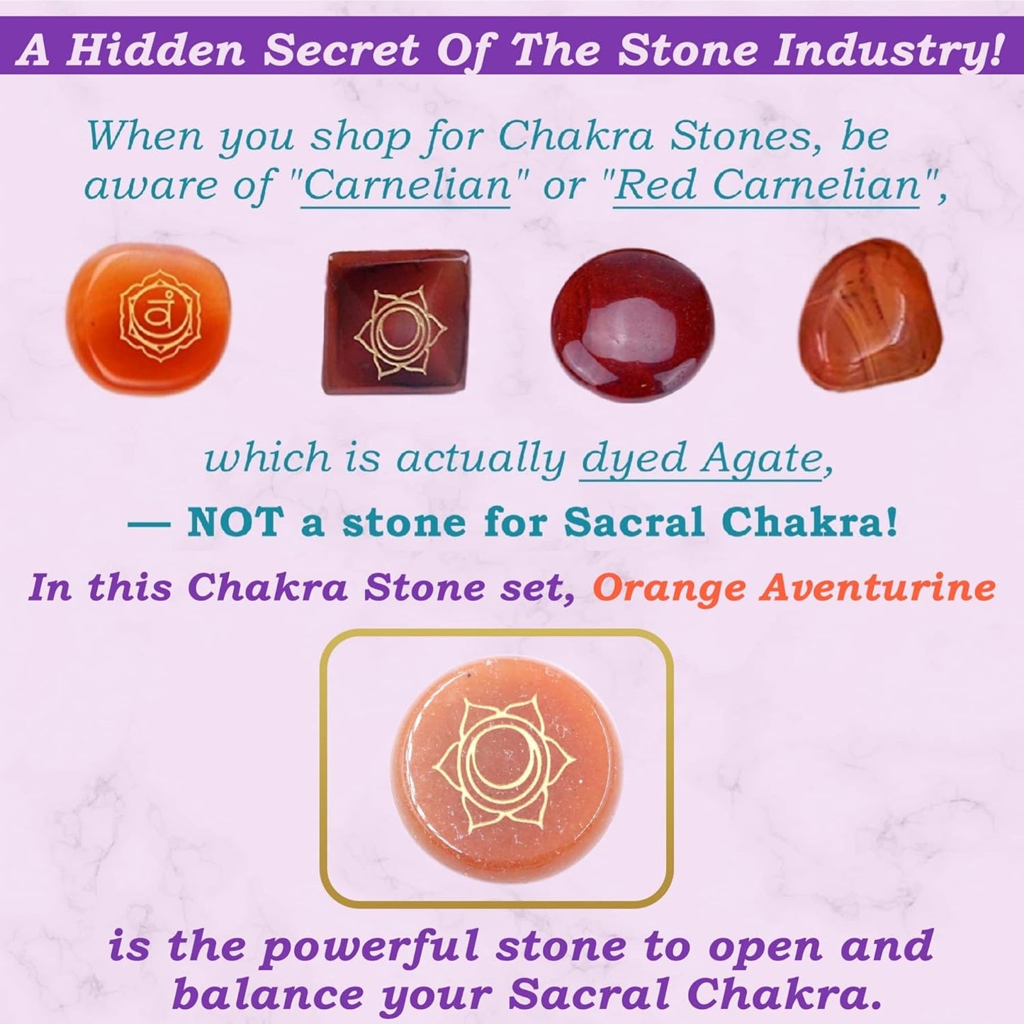 Uorbeay NatureWonders All Natural 7 Chakra Stone Set (Pyramid) with Engraved Symbols (Gift Box, Information Brochure & Pouch) - Healing Crystals, Balancing, Tumbled Palm Stone, Touchstone, Meditation