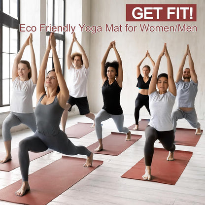3 mm Thick Yoga Mat Bulk, Non Slip Exercise Workout Fitness Pad for Women Men, Gym Home Yoga Pilates, Easy to Clean, Sturdy PVC