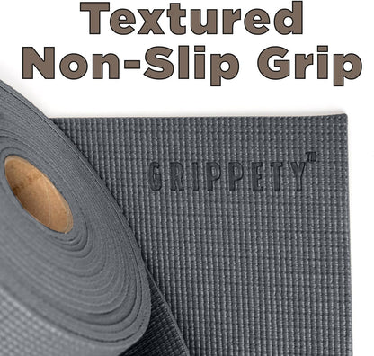 Slip-Resistant Floor Mat Roll & Yoga Mat – 25ft x 24" x 5mm – Cut-to-Fit Hallway Runner, Kitchen Mat, Drawer Liner, Shelf Liner, Bench Mat, Washable Pet Crate Pad, Cabinet Liner – Mocha