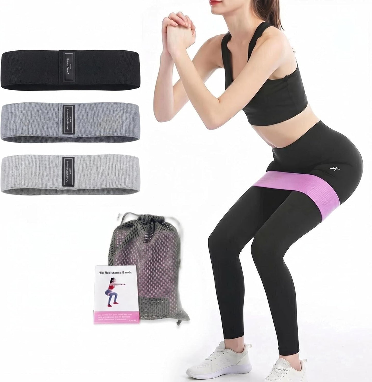 Premium Non-Slip Fabric Resistance Bands -