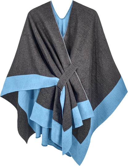 Moss Rose Women's Shawl Wrap Poncho Ruana Cape Open Front Cardigan Shawls for Spring Fall Winter