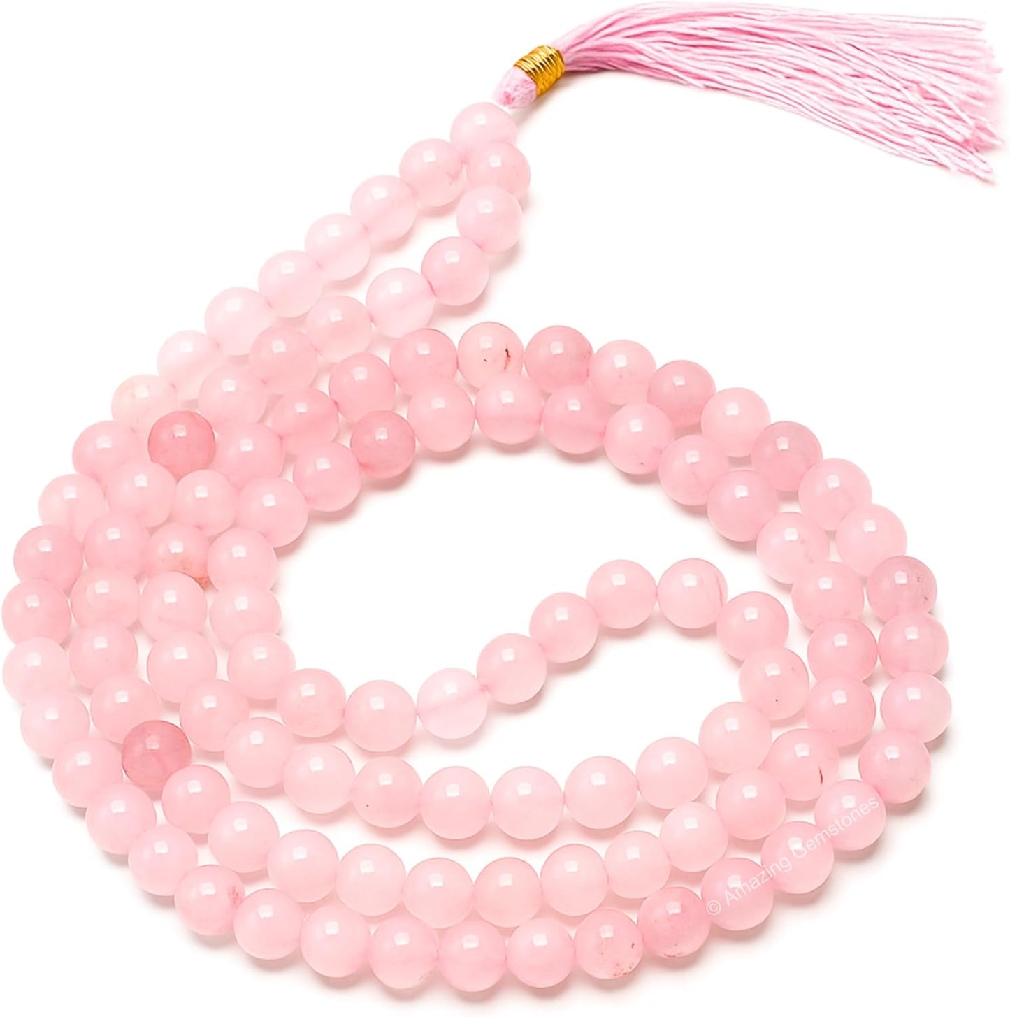 Amazing Gemstone 108 Beads Handmade Mala (Knotted, Rudraksha) - Colors B