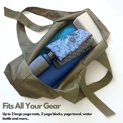 Yogiii Yoga Mat Bag | The ORIGINAL YogiiiTotePRO | Large Yoga Mat Bag or Yoga Mat Carrier with Side Pocket | Yoga Bag Fits Most Size Mats