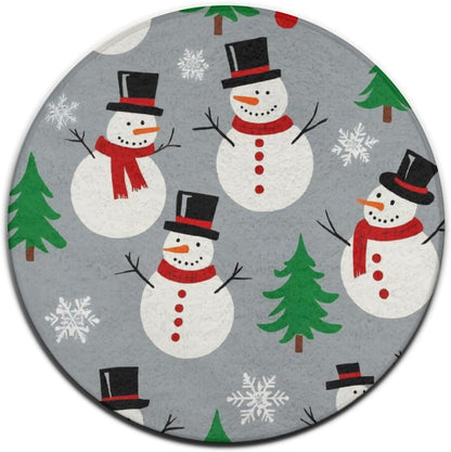 Soft Round Yoga Carpet, Office Chair Decor Round Mat for Carpet and Hardwood Floors Purple Butterfly
