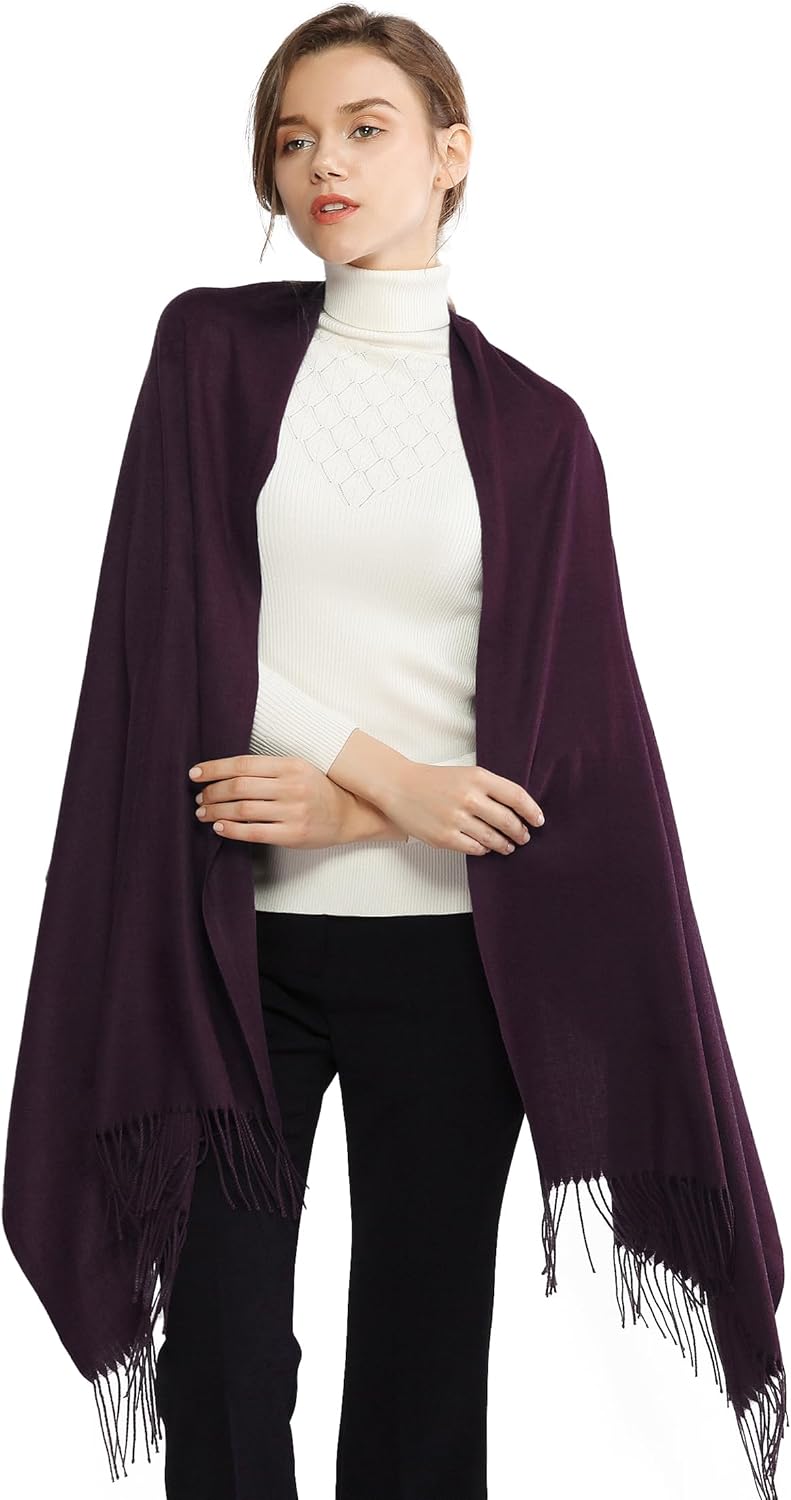 RIIQIICHY Women's Scarf Pashmina Shawls and Wraps for Evening Dress Bridesmaid Wedding Bridal Winter Warm Long Large Scarves