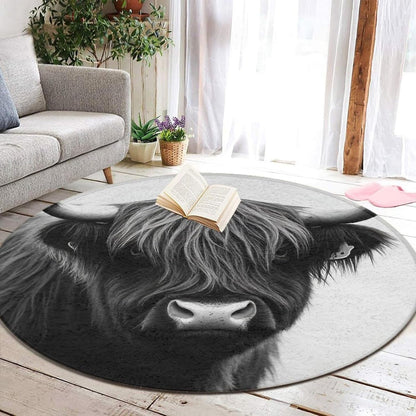 Large Home Decor Mat, Soft Round Yoga Carpet, Non Slip Machine Washable Home Office Circle Rug Gothic Witchy Sun Moon Mushroom Moth