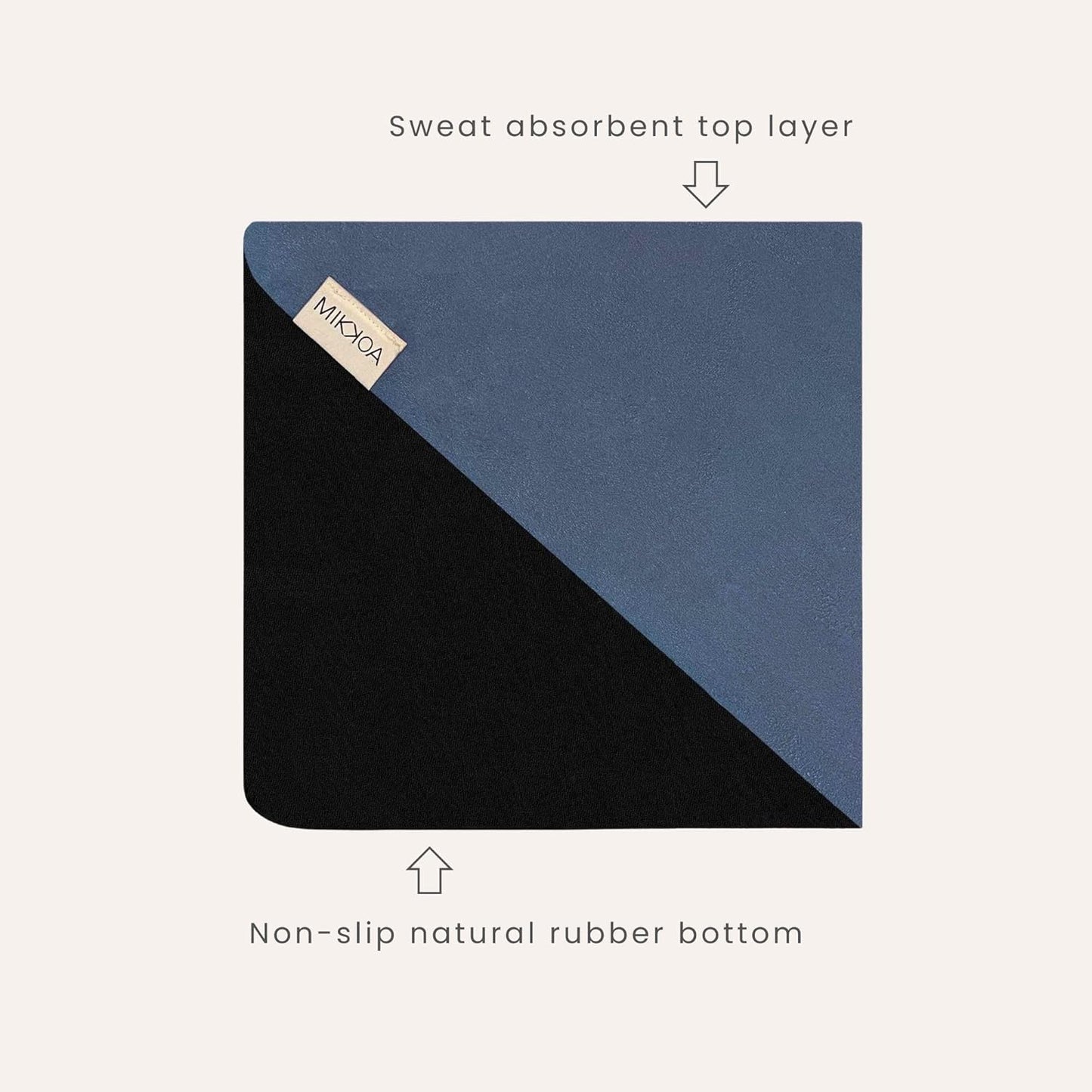 Travel Yoga Mat 1.5mm | Foldable, Lightweight Mat | Use for Travel, Backpacking, Yoga Retreat, Outdoors, Gym, Pilates, Machine Washable, Eco-Friendly