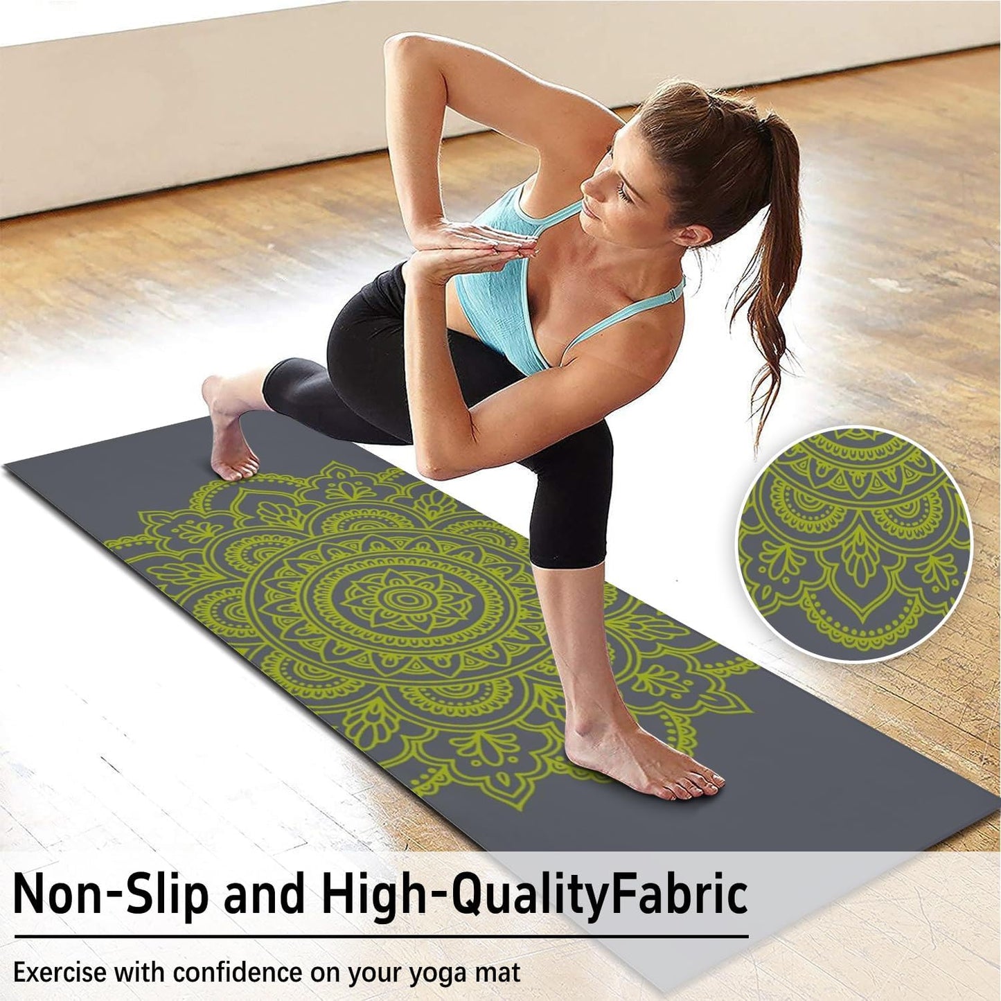 Hot Yoga Mat Towel with Corner Pockets Yoga Towels for Hot Yoga Non Slip with Travel Bag Sweat Absorbent Yoga Blankets Mat Cover for Workout Gym 70"x26" (Mountain-01, 70x26)