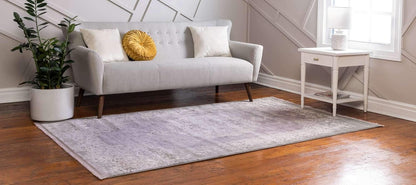 Unique Loom New Classical Collection Area Rug - Olwen (4'Round, Purple/ Gray)