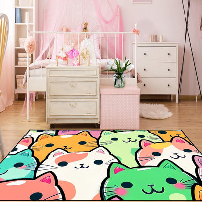 Black Girl Area Rug for Bedroom African American Rugs for Room Princess Carpet Kids Rugs for Bedroom African Girls Carpet for Living Room Teen Girls Yoga Mats, Pink, 4'×5'