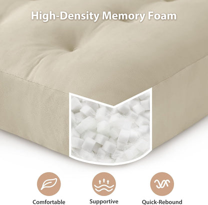 Meditation Floor Pillow Set of 1, Square Large Pillows Seating for Adults, Meditation Cushion Pillow,Tufted Corduroy Cushion for Tatami Living Room or Yoga, Light Gray, 22x22 Inch