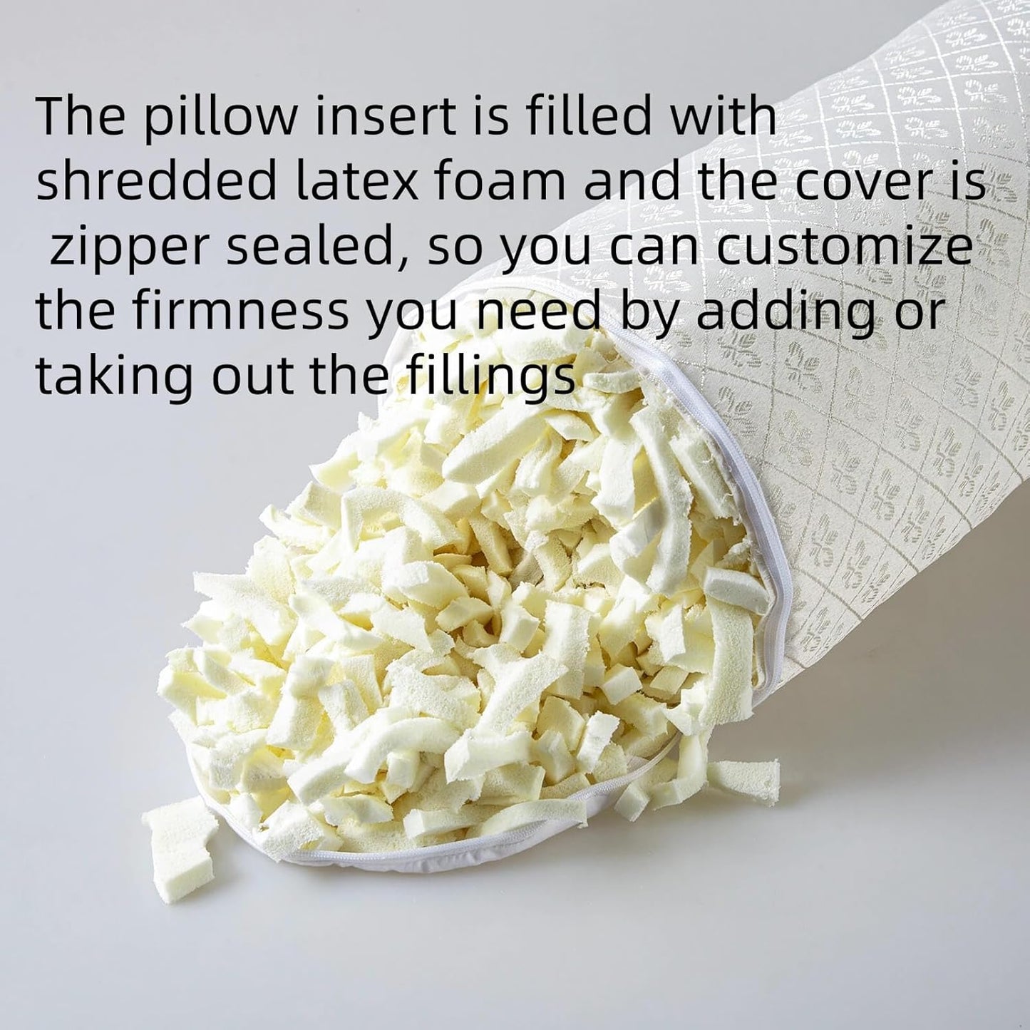 Kingnex Bolster Roll Pillow for Sleeping on Back or Side Under Knee to Relief Lower Back Pain Between Legs for Side Sleepers Cylinder Pillow with Removable Cooling Cover 20x8
