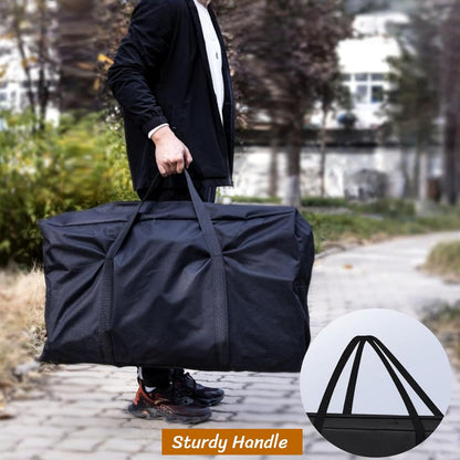 BLIRITEL Foldable Chair Storage Carry Bag, Heavy Duty 210D Oxford Travel Bag for Folding Lounge Chair, Zero Gravity Chair, Rollator Walker, Camp Table, Patio Cushion Storage (Black)