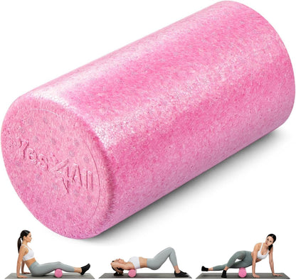 Yes4All High-Density EPP Round Back Roller Foam, Exercise Foam Roller for Yoga, Pilates & Stretching - 12, 18, 24, 36 inch