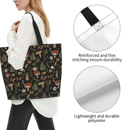 Tote Shoulder Bag Large Durable Reusable Eco-friendly Handbag Lightweight Stylish for Daily Use-19.7x15.7x5.9 Inch - Colors B