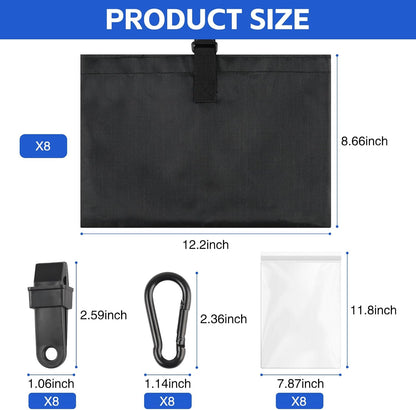8 Pack Boat Cover Sand Bag Mooring Kit, Weighted Bags for Boat Mooring Covers Car RV, 1680D Marine Grade Sand Bags for Weight, Windproof Weighted Sandbags Tarp Weights Clip Boating Accessories