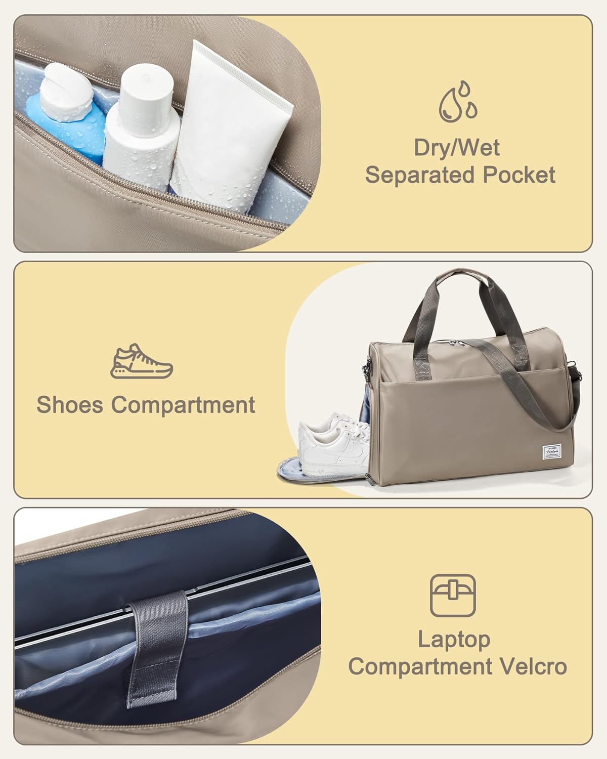 Gym Bag Womens Mens with Shoes Compartment and Wet Pocket Travel Duffel Bag for Women for Plane Sport Gym Tote Bags Swimming Yoga Waterproof Weekend Overnight Carry on Bag Hospital Holdalls - Colors C