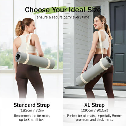 Slim Panda 2-Pack Yoga Mat Straps, Adjustable Yoga Mat Straps, Yoga Mat Storage Straps (Yoga mat not included)