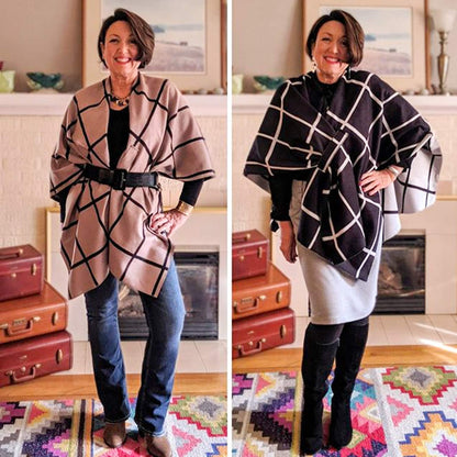 Moss Rose Women's Shawl Wrap Poncho Ruana Cape Open Front Cardigan Shawls for Spring Fall Winter