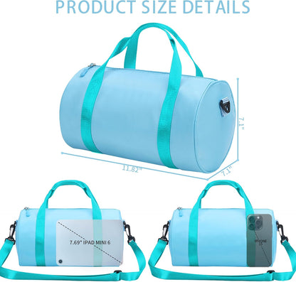 Ballet Dance Bag Mini Gym Bag Lightweight Small Duffle Bag 10L Cute Crossbody Bag for Yoga Swimming Sport (Black)