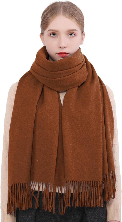 RIIQIICHY Winter Scarfs for Women Pashmina Shawls Wraps for Evening Dresses Large Warm Soft Scarves