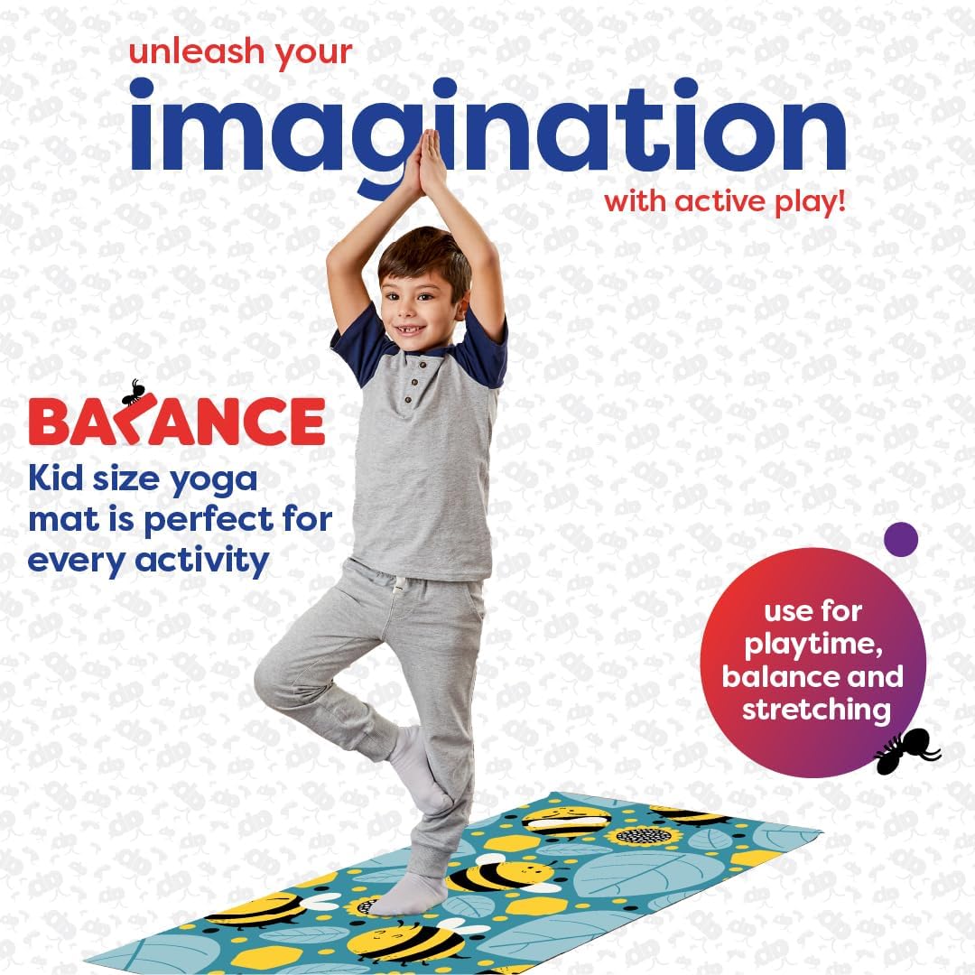 Antsy Pants Kids Yoga Mat - Yoga Mat for Kids, Yoga Mats for Home Workout, Travel Yoga Mat, Yoga Mat Non Slip, 60” x 24”, 3mm Free of Toxic Phthalates