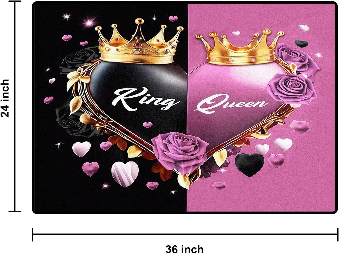 5' X 7' Queen and King Rug Black Grey Area Rugs Dining Living Room Bedroom Kitchen Office Yoga Room Washable Floor Mat Doormats Throw Rug Carpet Room Decor