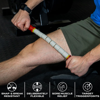 Massage Stick 24" Handheld Spindle Massage Roller - Full Body Muscle Recovery & Myofascial Release (Large - 24" Massage Stick)