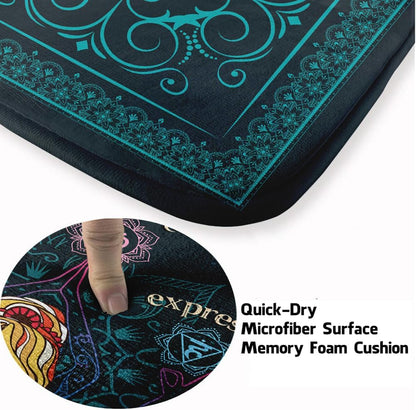 Chakra Area Rug, Meditation & Yoga Carpet for Living Room, Bedroom Mandalas Boho Style Non-Slip Machine Washable Rugs for Women Adults Yoga Lovers Bohemian Floor Mat Office Decor (YOGA-DS01)