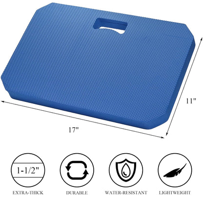 Hacaroa Set of 3 Extra Thick Kneeling Pad, High Density Foam Garden Kneeler, Comfortable Knee Pad Cushion for Work, Yoga Exercise, Baby Bath, Lightweight, Water Resistant, Blue