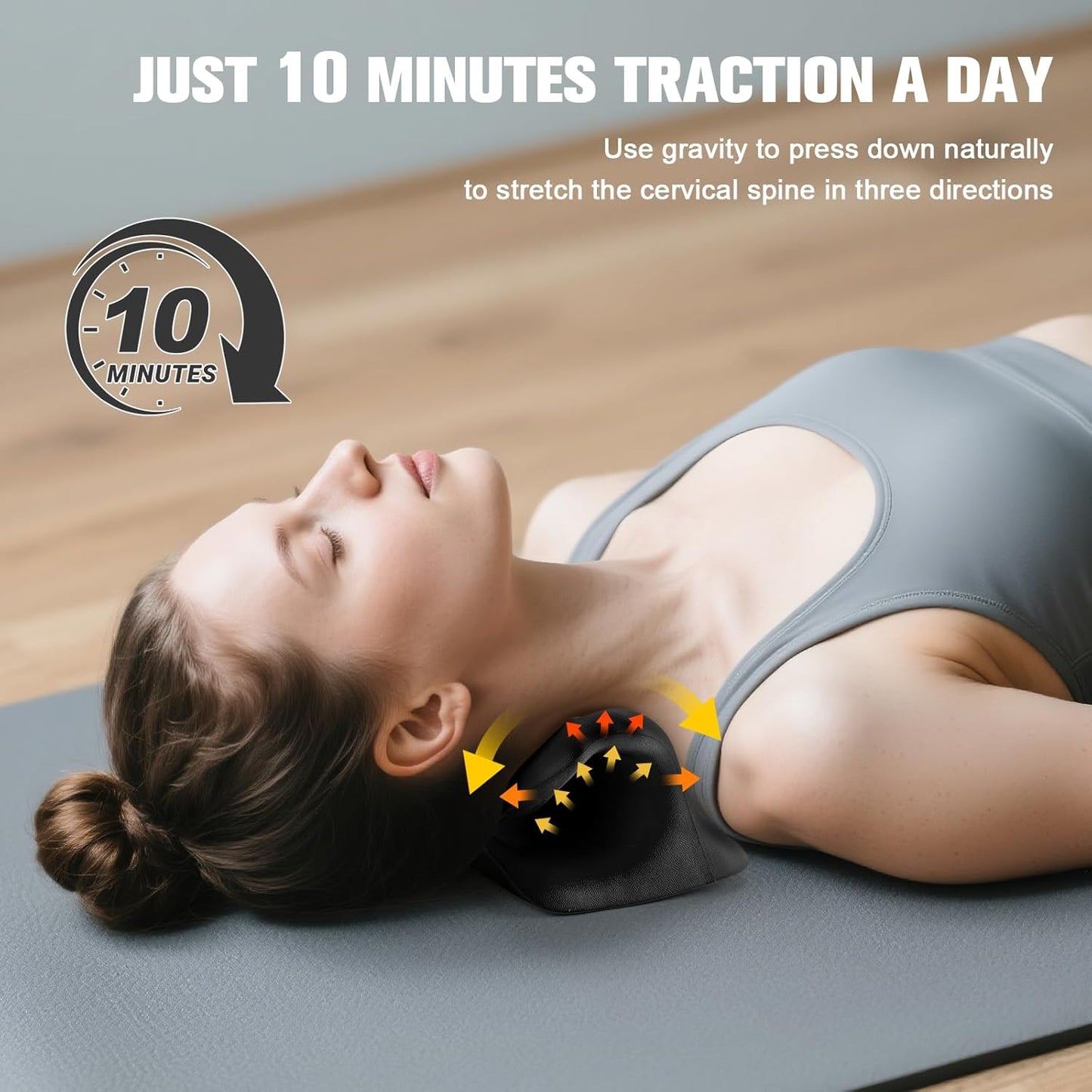Neck Stretcher and Cervical Traction Device, Relaxer for TMJ Pain and Shoulder Pain Relief, Cervical Traction Device Pillow, Spine and Neck Corrector(Blue)