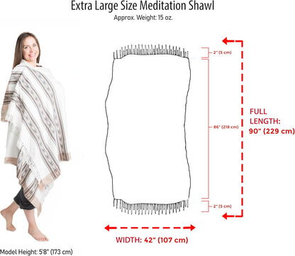 Meditation Shawl – Unisex Prayer Wrap, Large Scarf & Yoga Blanket – Soft, Lightweight & Multipurpose