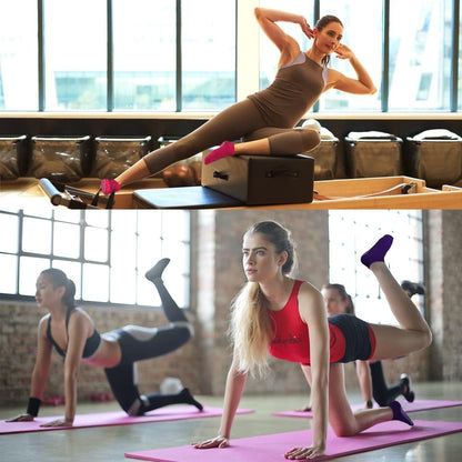 ELUTONG Pilates Non Slip Grip Socks for Women 1-4 Pairs Yoga Barre Ballet Workout Hospital Grippy Sock